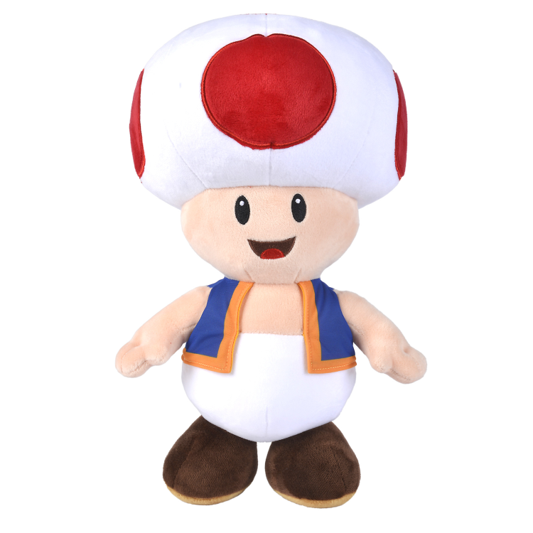 Nintendo - super mario maxi peluche toad champignon 40 cm 